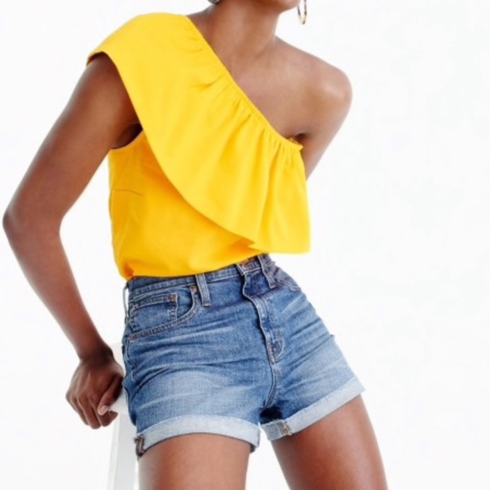 J.Crew structured knit one-shoulder top